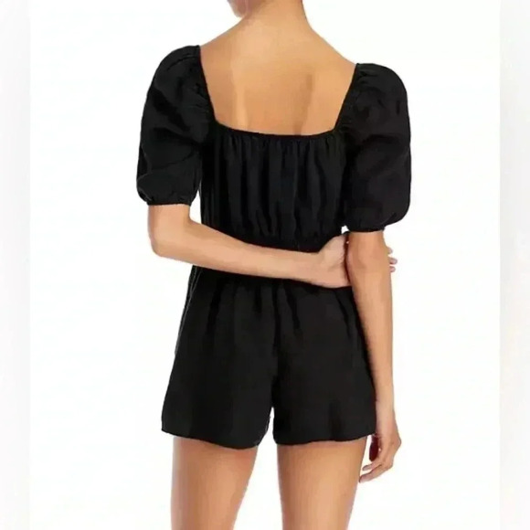 Bella Dahl Black Linen Romper - Size L - NWT - Picture 2 of 6